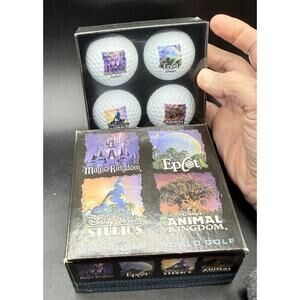 Disney's 4 PARK Themed GOLF Ball Retired Sorcerer Hat MGM Studios New SEALED 44D